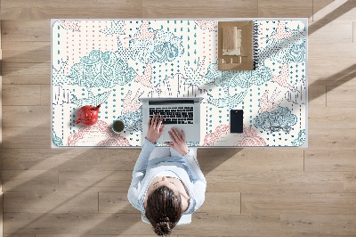 Desk pad Clouds and Dots