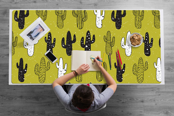 Large desk mat for children cacti