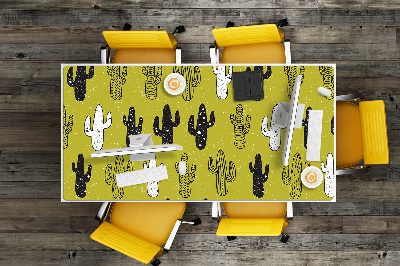 Large desk mat for children cacti