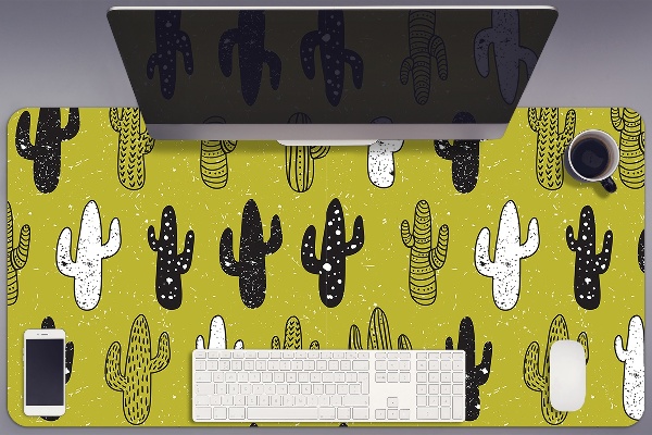 Large desk mat for children cacti