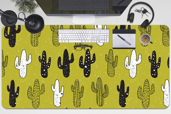 Large desk mat for children cacti