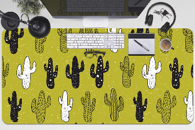 Large desk mat for children cacti