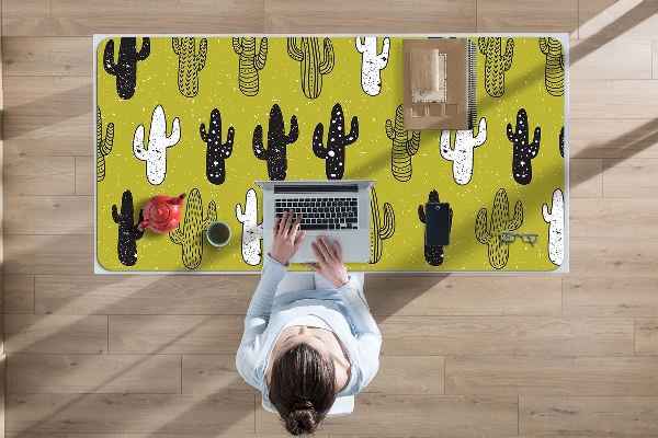 Large desk mat for children cacti
