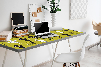 Large desk mat for children cacti