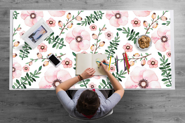 Large desk mat for children Flowers