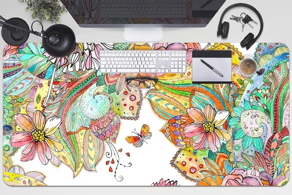 Large desk pad PVC protector mandala pattern