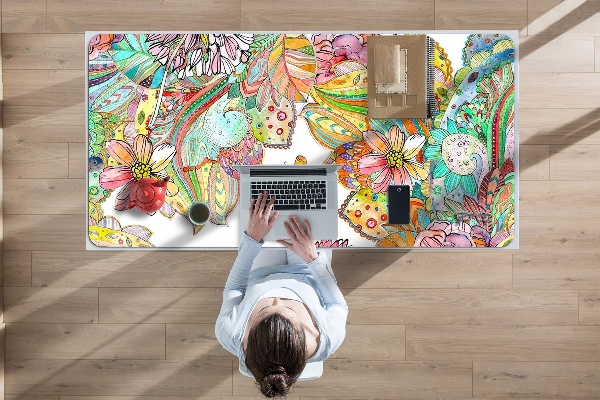 Large desk pad PVC protector mandala pattern