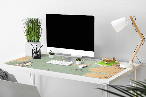 Large desk pad PVC protector Treasure map