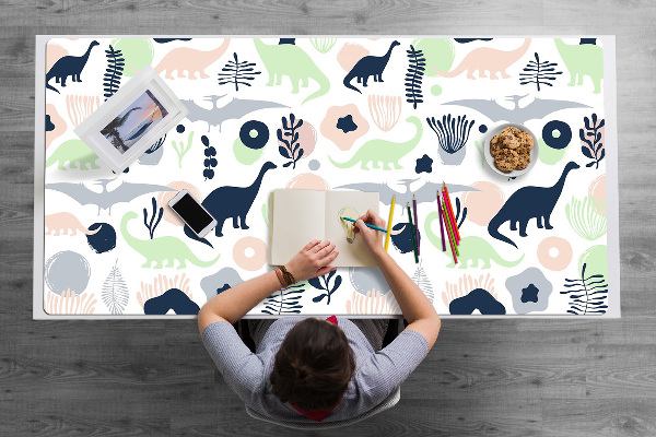 Large desk mat for children Dinosaurs
