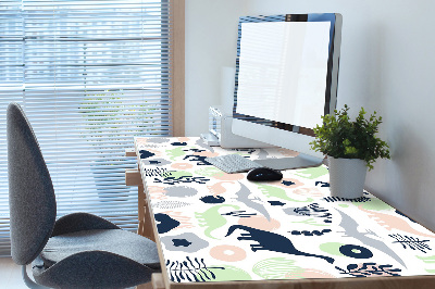 Large desk mat for children Dinosaurs