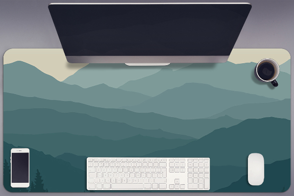 Large desk mat for children forest Mountains