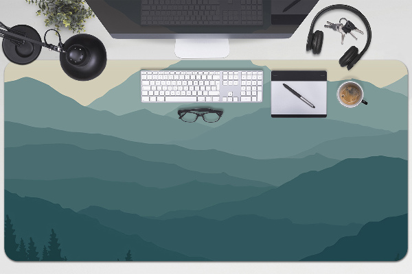 Large desk mat for children forest Mountains