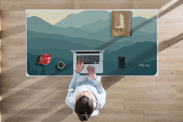 Large desk mat for children forest Mountains