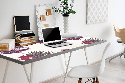 Desk mat Flamingos & Hibiscus