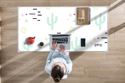 Large desk mat for children cacti