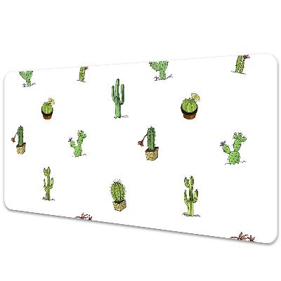 Large desk mat for children cacti