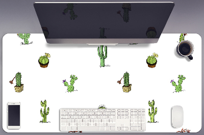 Large desk mat for children cacti