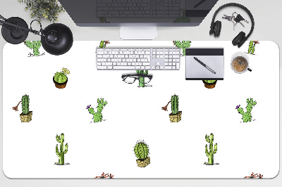 Large desk mat for children cacti