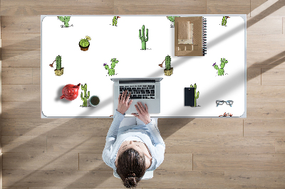 Large desk mat for children cacti