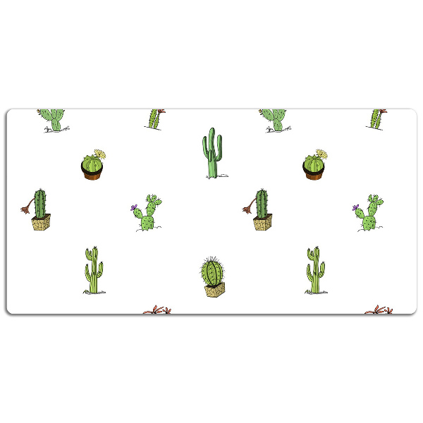 Large desk mat for children cacti