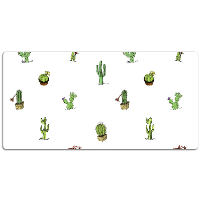 Large desk mat for children cacti