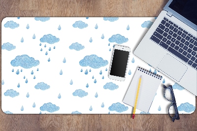 Full desk protector rain clouds