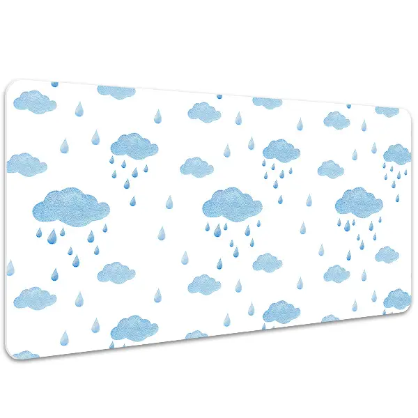 Full desk protector rain clouds