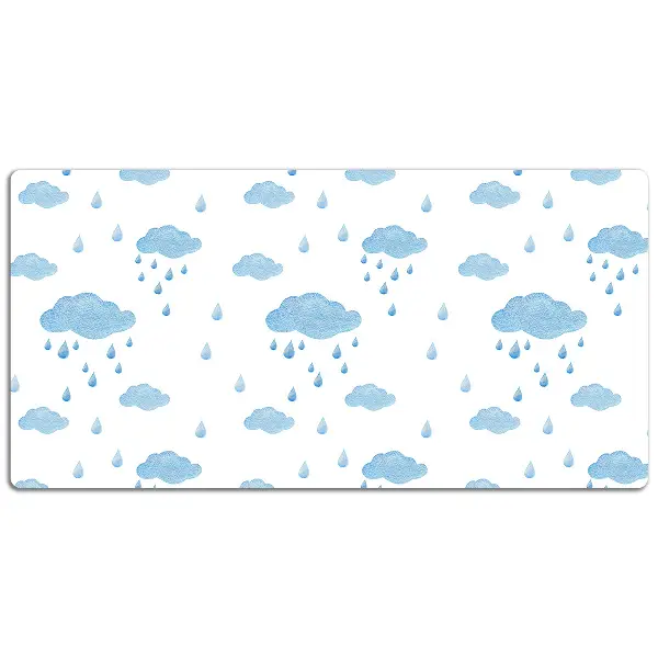 Full desk protector rain clouds