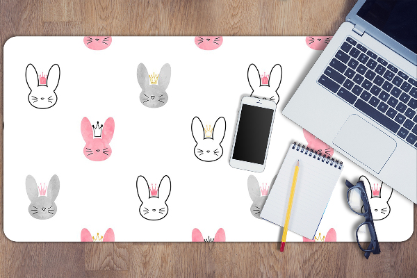 Desk mat Rabbits crowns