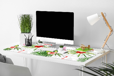 Full desk pad Flamingos and flowers