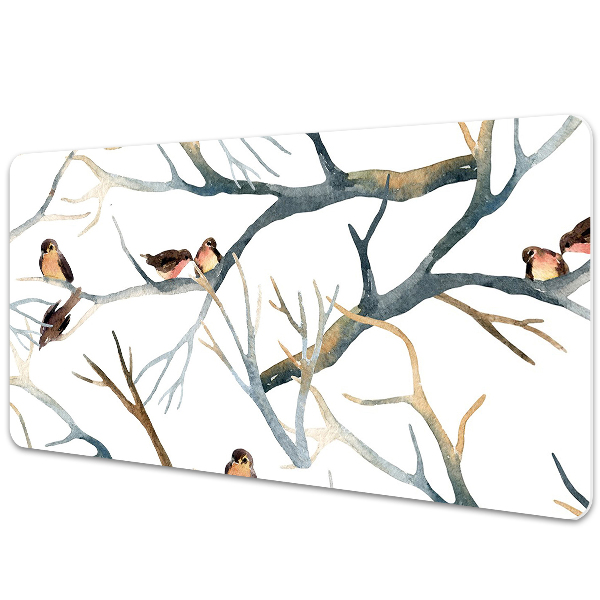 Desk mat Sparrows on the branches