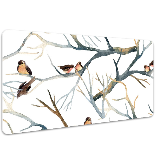 Desk mat Sparrows on the branches