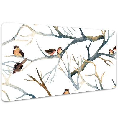 Desk mat Sparrows on the branches