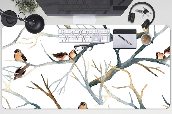 Desk mat Sparrows on the branches