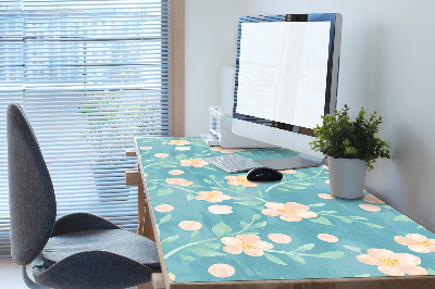 Full desk protector pastel flowers