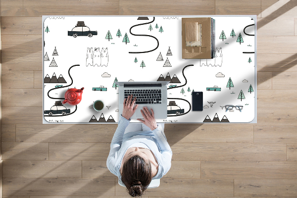 Large desk mat table protector Purpose of trip