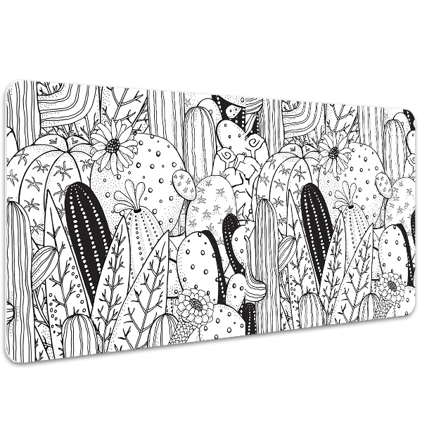 Full desk mat comic cacti