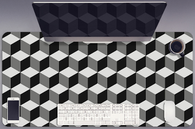 Full desk pad 3D cubes pattern