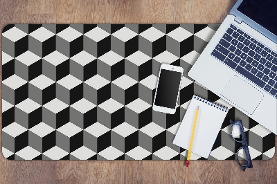 Full desk pad 3D cubes pattern