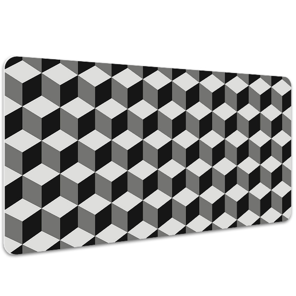 Full desk pad 3D cubes pattern