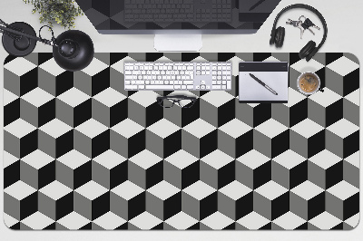 Full desk pad 3D cubes pattern