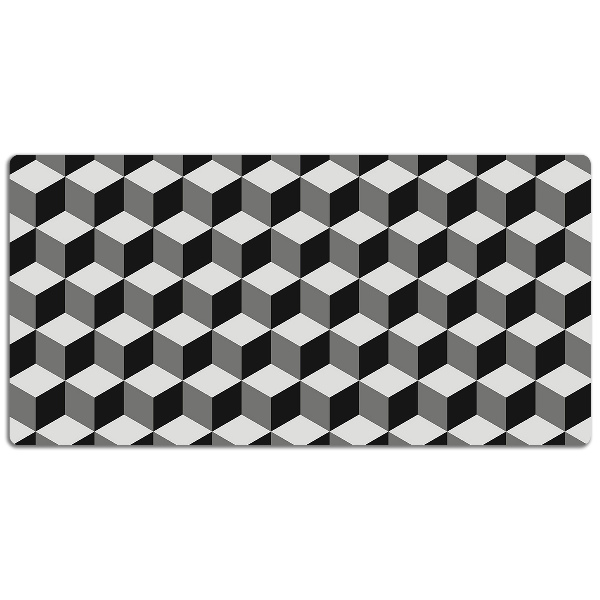 Full desk pad 3D cubes pattern