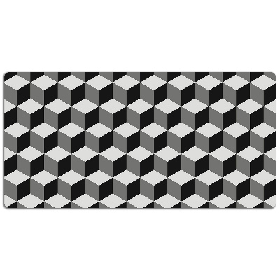 Full desk pad 3D cubes pattern