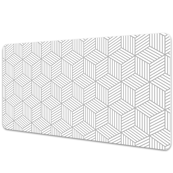 Full desk pad 3D cubes pattern