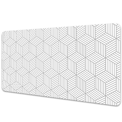 Full desk pad 3D cubes pattern