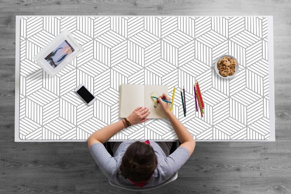 Full desk pad 3D cubes pattern