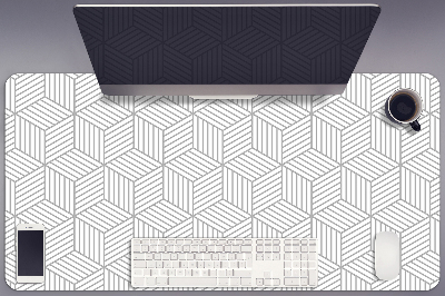 Full desk pad 3D cubes pattern