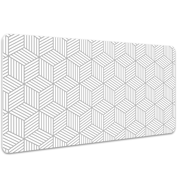Full desk pad 3D cubes pattern