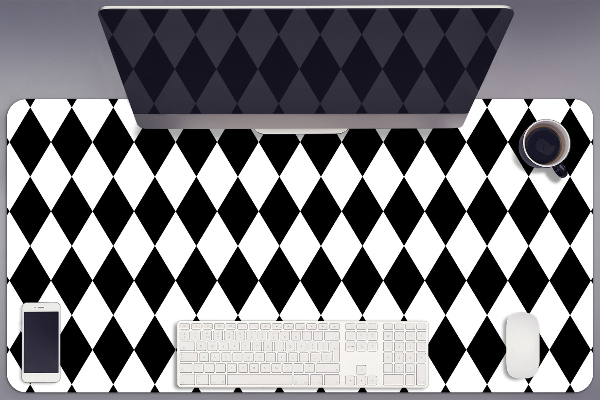 Large desk pad PVC protector Argyle pattern