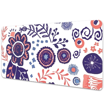 Desk mat abstract flowers